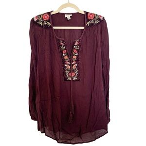 St. John's Bay Boho Long Sleeve Top